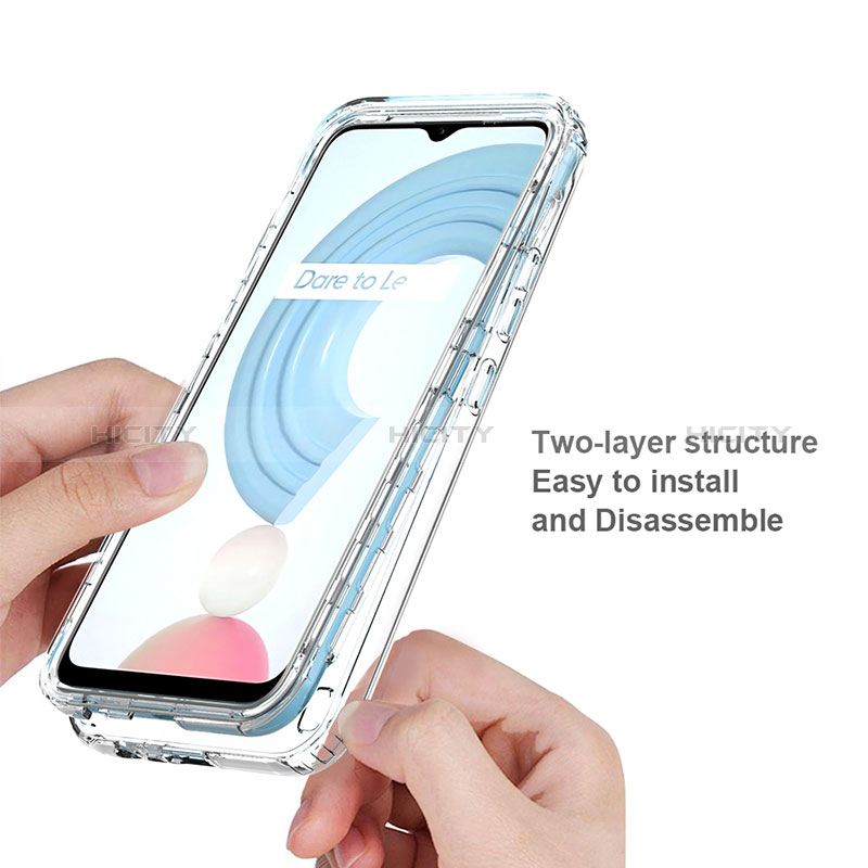 Custodia Silicone Trasparente Ultra Sottile Morbida Cover Fronte e Retro 360 Gradi Sfumato per Realme C21Y