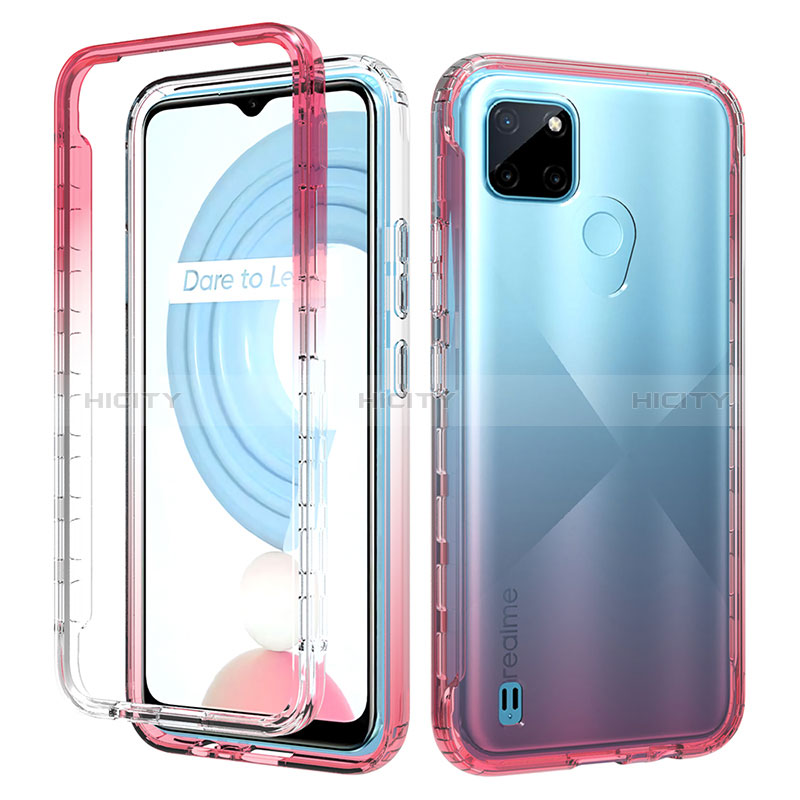 Custodia Silicone Trasparente Ultra Sottile Morbida Cover Fronte e Retro 360 Gradi Sfumato per Realme C25Y