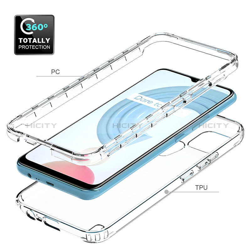 Custodia Silicone Trasparente Ultra Sottile Morbida Cover Fronte e Retro 360 Gradi Sfumato per Realme C25Y