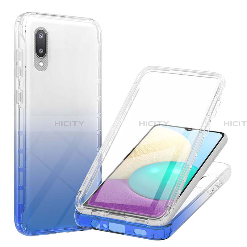 Custodia Silicone Trasparente Ultra Sottile Morbida Cover Fronte e Retro 360 Gradi Sfumato per Samsung Galaxy A02