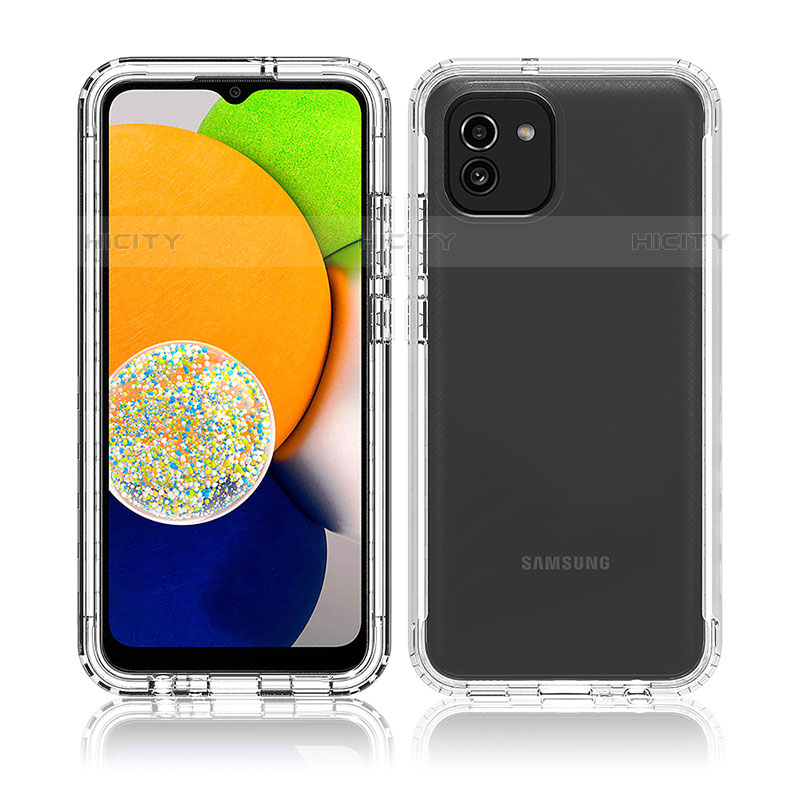 Custodia Silicone Trasparente Ultra Sottile Morbida Cover Fronte e Retro 360 Gradi Sfumato per Samsung Galaxy A03