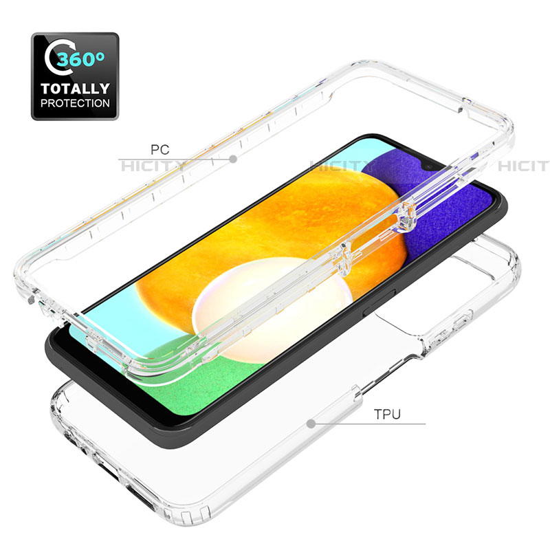 Custodia Silicone Trasparente Ultra Sottile Morbida Cover Fronte e Retro 360 Gradi Sfumato per Samsung Galaxy A03s