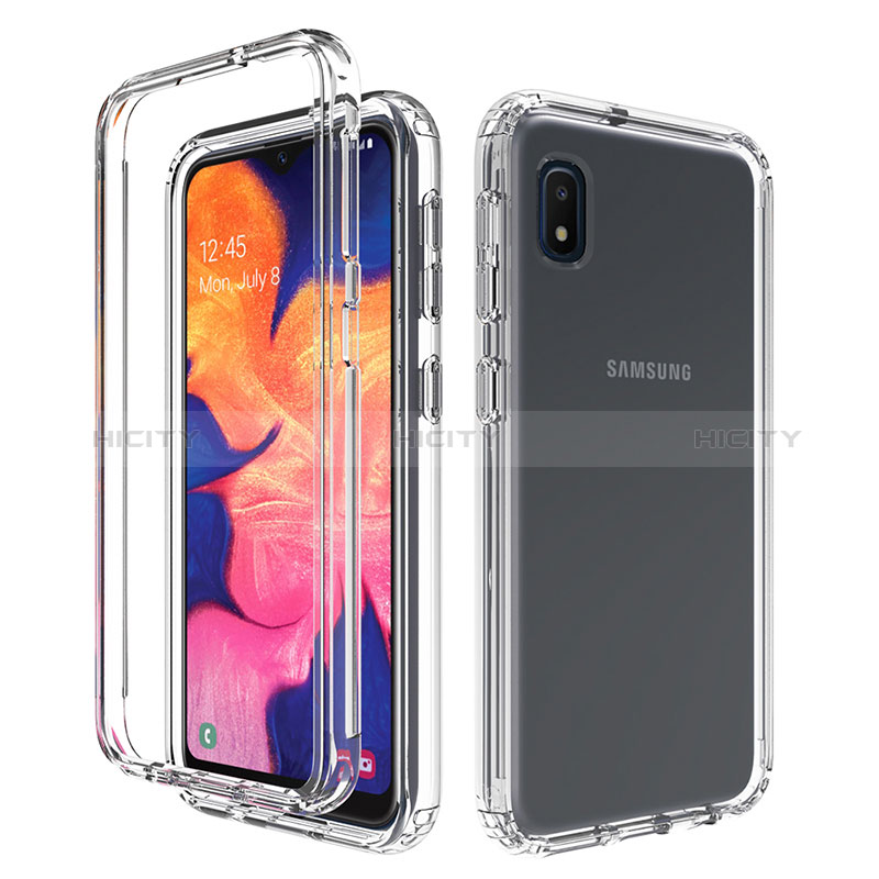 Custodia Silicone Trasparente Ultra Sottile Morbida Cover Fronte e Retro 360 Gradi Sfumato per Samsung Galaxy A10e Chiaro