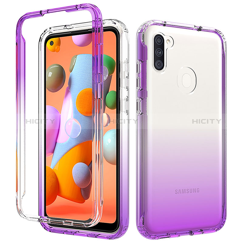 Custodia Silicone Trasparente Ultra Sottile Morbida Cover Fronte e Retro 360 Gradi Sfumato per Samsung Galaxy A11