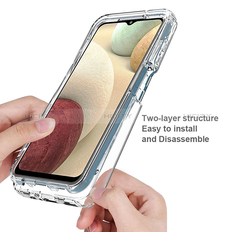 Custodia Silicone Trasparente Ultra Sottile Morbida Cover Fronte e Retro 360 Gradi Sfumato per Samsung Galaxy A12 5G