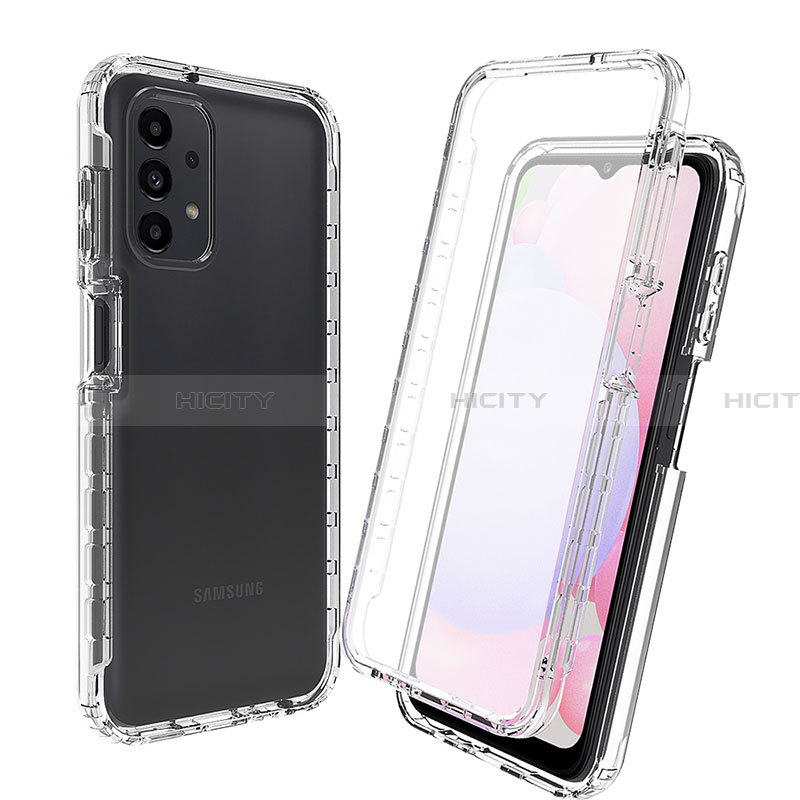 Custodia Silicone Trasparente Ultra Sottile Morbida Cover Fronte e Retro 360 Gradi Sfumato per Samsung Galaxy A13 4G Chiaro