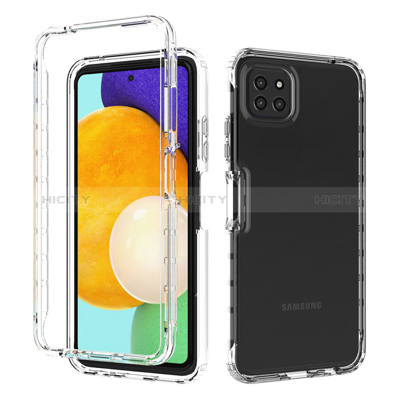 Custodia Silicone Trasparente Ultra Sottile Morbida Cover Fronte e Retro 360 Gradi Sfumato per Samsung Galaxy A22s 5G Chiaro