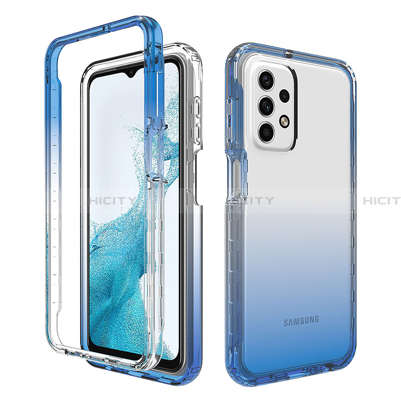 Custodia Silicone Trasparente Ultra Sottile Morbida Cover Fronte e Retro 360 Gradi Sfumato per Samsung Galaxy A23 4G