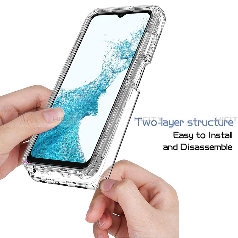 Custodia Silicone Trasparente Ultra Sottile Morbida Cover Fronte e Retro 360 Gradi Sfumato per Samsung Galaxy A23 4G