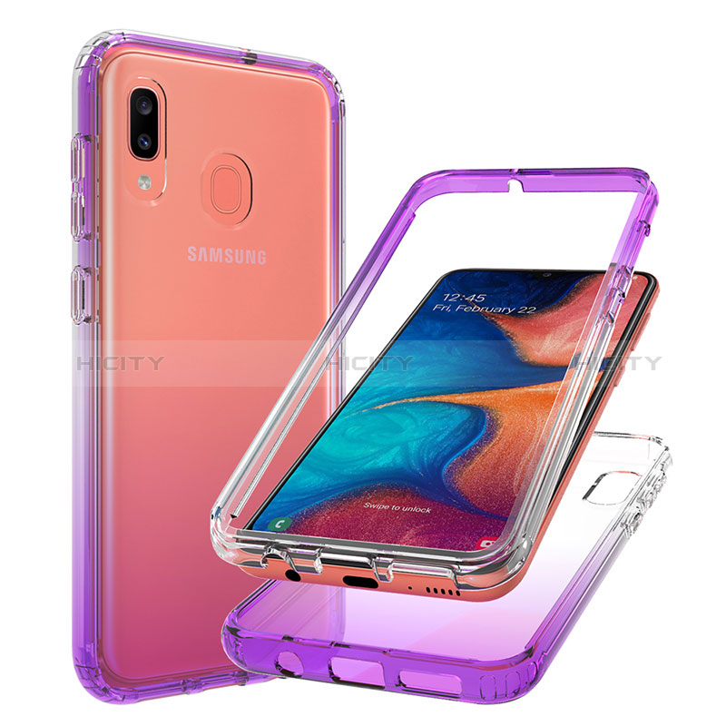 Custodia Silicone Trasparente Ultra Sottile Morbida Cover Fronte e Retro 360 Gradi Sfumato per Samsung Galaxy A30