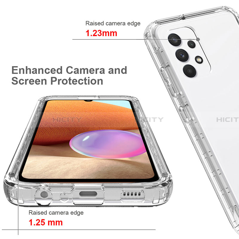 Custodia Silicone Trasparente Ultra Sottile Morbida Cover Fronte e Retro 360 Gradi Sfumato per Samsung Galaxy A32 4G