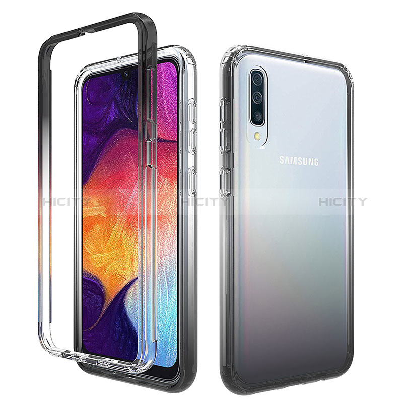 Custodia Silicone Trasparente Ultra Sottile Morbida Cover Fronte e Retro 360 Gradi Sfumato per Samsung Galaxy A50