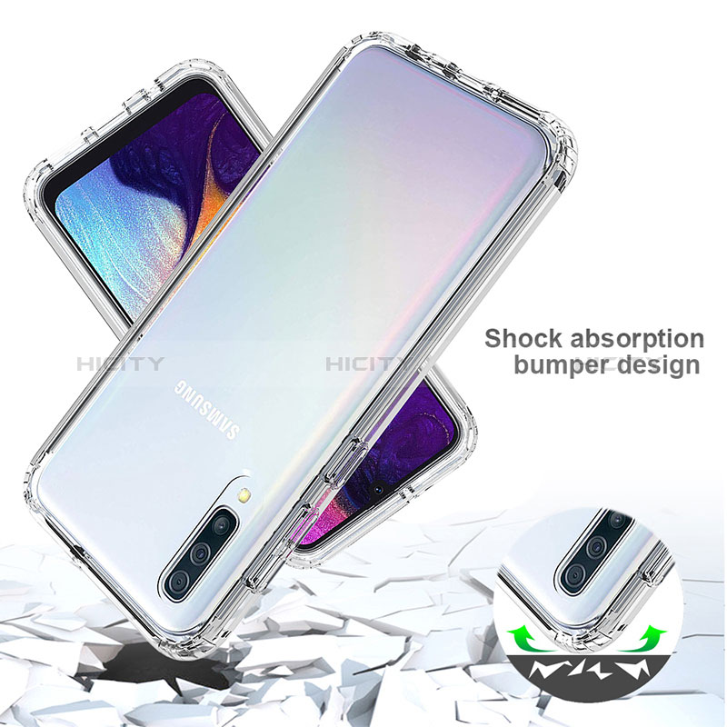 Custodia Silicone Trasparente Ultra Sottile Morbida Cover Fronte e Retro 360 Gradi Sfumato per Samsung Galaxy A50