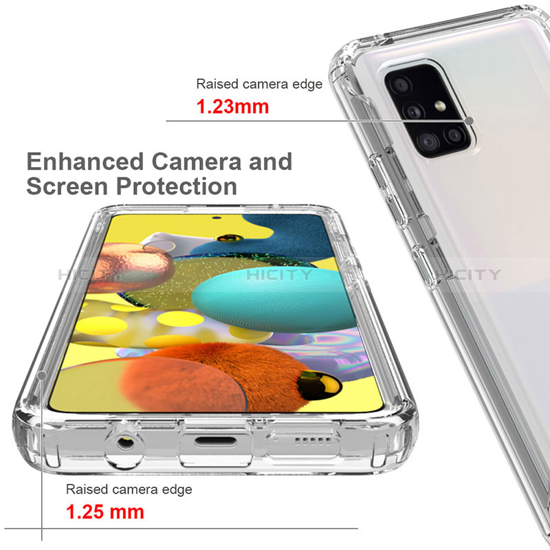 Custodia Silicone Trasparente Ultra Sottile Morbida Cover Fronte e Retro 360 Gradi Sfumato per Samsung Galaxy A51 4G