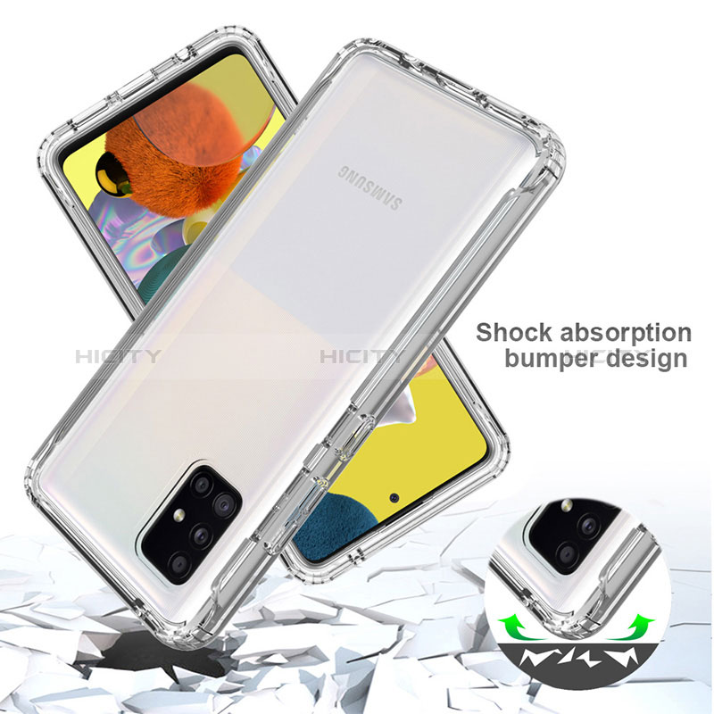 Custodia Silicone Trasparente Ultra Sottile Morbida Cover Fronte e Retro 360 Gradi Sfumato per Samsung Galaxy A51 4G