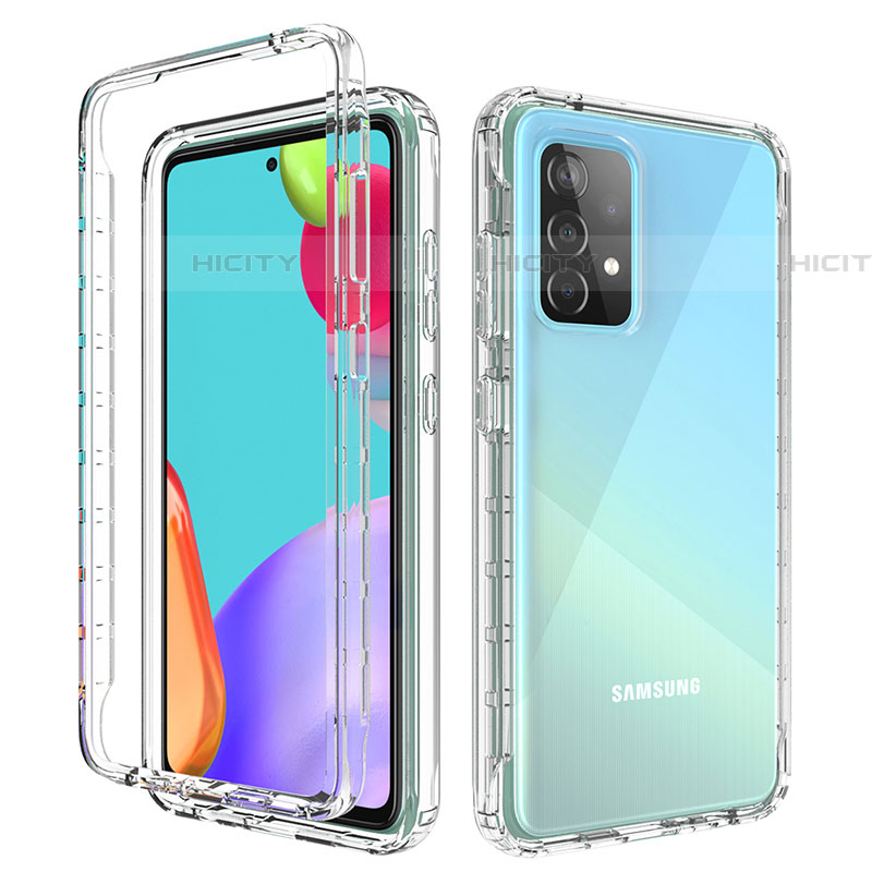 Custodia Silicone Trasparente Ultra Sottile Morbida Cover Fronte e Retro 360 Gradi Sfumato per Samsung Galaxy A52 4G