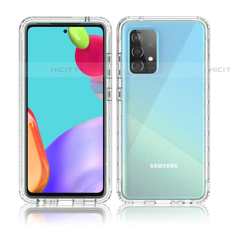 Custodia Silicone Trasparente Ultra Sottile Morbida Cover Fronte e Retro 360 Gradi Sfumato per Samsung Galaxy A52 4G