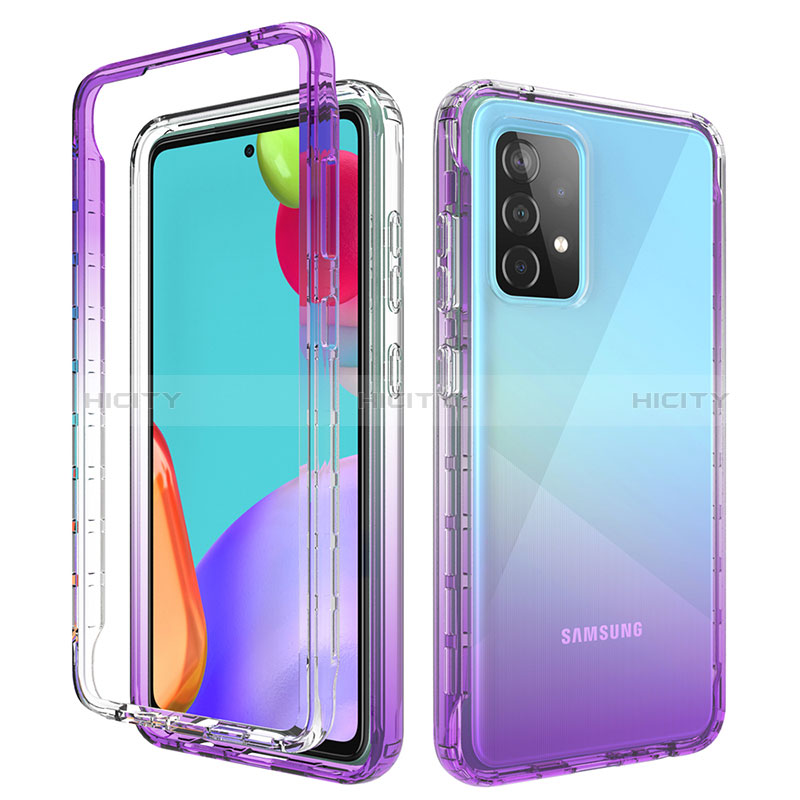 Custodia Silicone Trasparente Ultra Sottile Morbida Cover Fronte e Retro 360 Gradi Sfumato per Samsung Galaxy A52s 5G