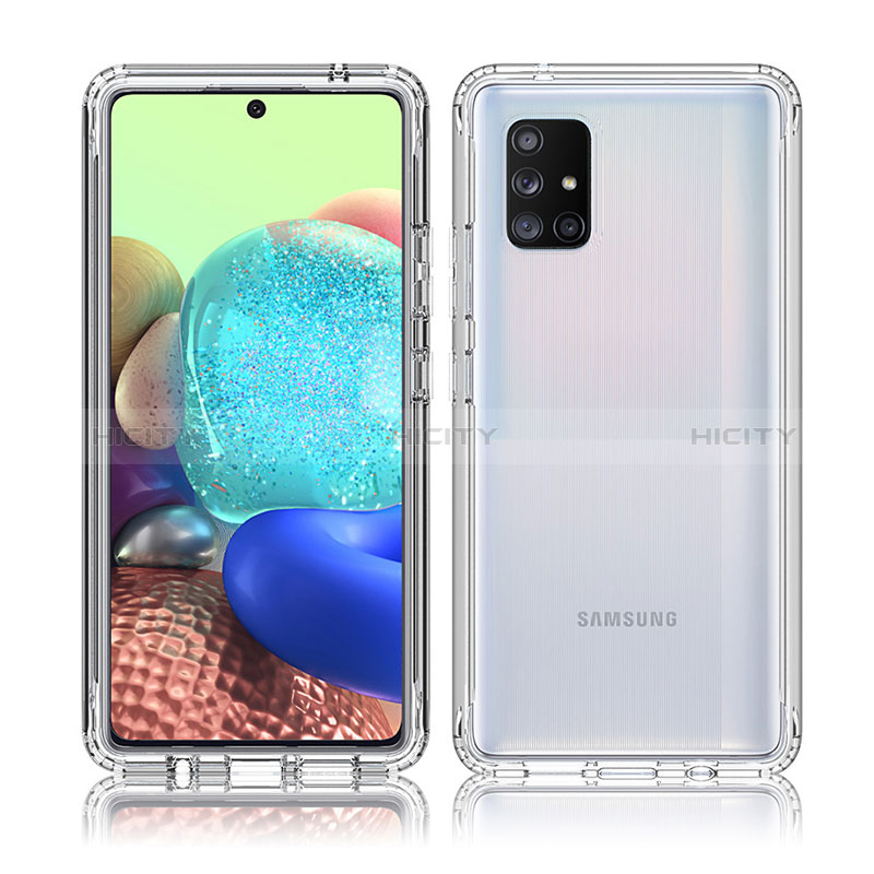 Custodia Silicone Trasparente Ultra Sottile Morbida Cover Fronte e Retro 360 Gradi Sfumato per Samsung Galaxy A71 4G A715