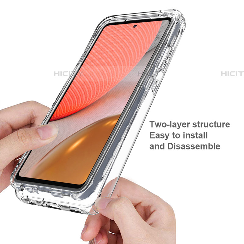 Custodia Silicone Trasparente Ultra Sottile Morbida Cover Fronte e Retro 360 Gradi Sfumato per Samsung Galaxy A72 4G