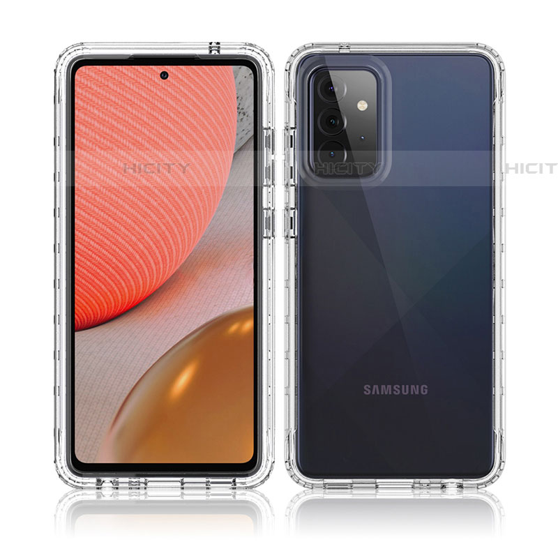 Custodia Silicone Trasparente Ultra Sottile Morbida Cover Fronte e Retro 360 Gradi Sfumato per Samsung Galaxy A72 4G