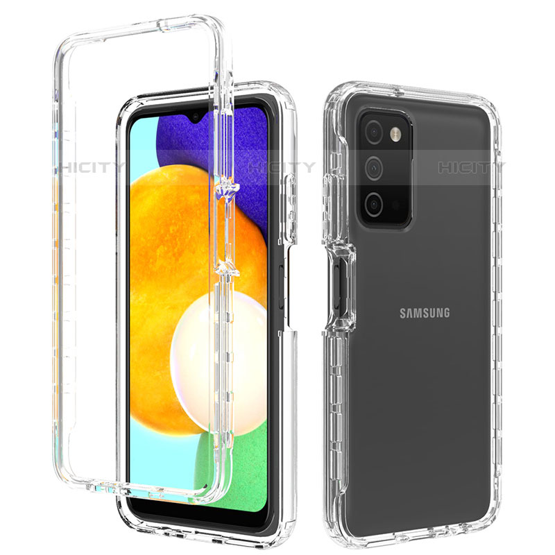 Custodia Silicone Trasparente Ultra Sottile Morbida Cover Fronte e Retro 360 Gradi Sfumato per Samsung Galaxy M02s