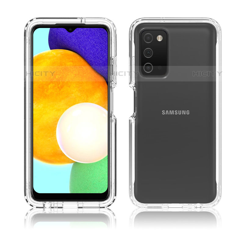 Custodia Silicone Trasparente Ultra Sottile Morbida Cover Fronte e Retro 360 Gradi Sfumato per Samsung Galaxy M02s