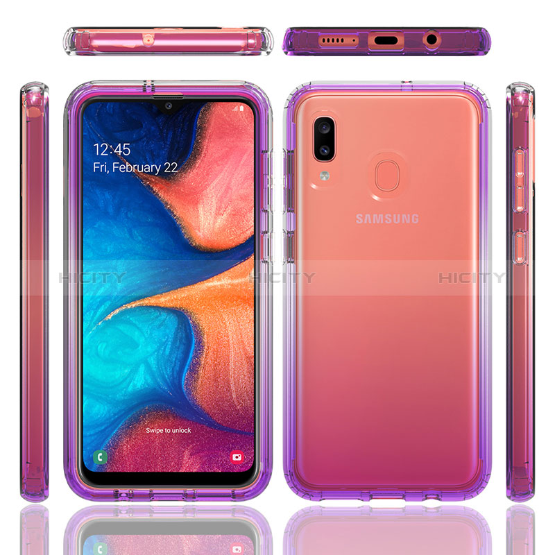 Custodia Silicone Trasparente Ultra Sottile Morbida Cover Fronte e Retro 360 Gradi Sfumato per Samsung Galaxy M10S