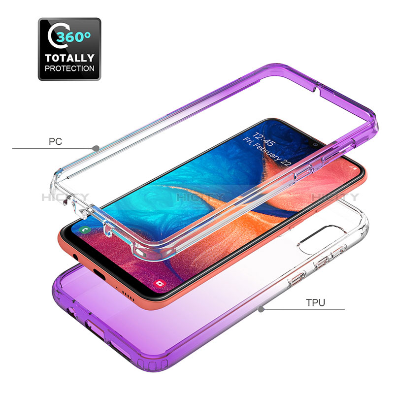 Custodia Silicone Trasparente Ultra Sottile Morbida Cover Fronte e Retro 360 Gradi Sfumato per Samsung Galaxy M10S