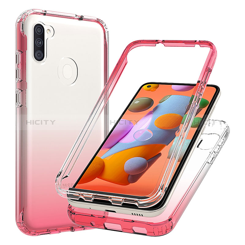 Custodia Silicone Trasparente Ultra Sottile Morbida Cover Fronte e Retro 360 Gradi Sfumato per Samsung Galaxy M11