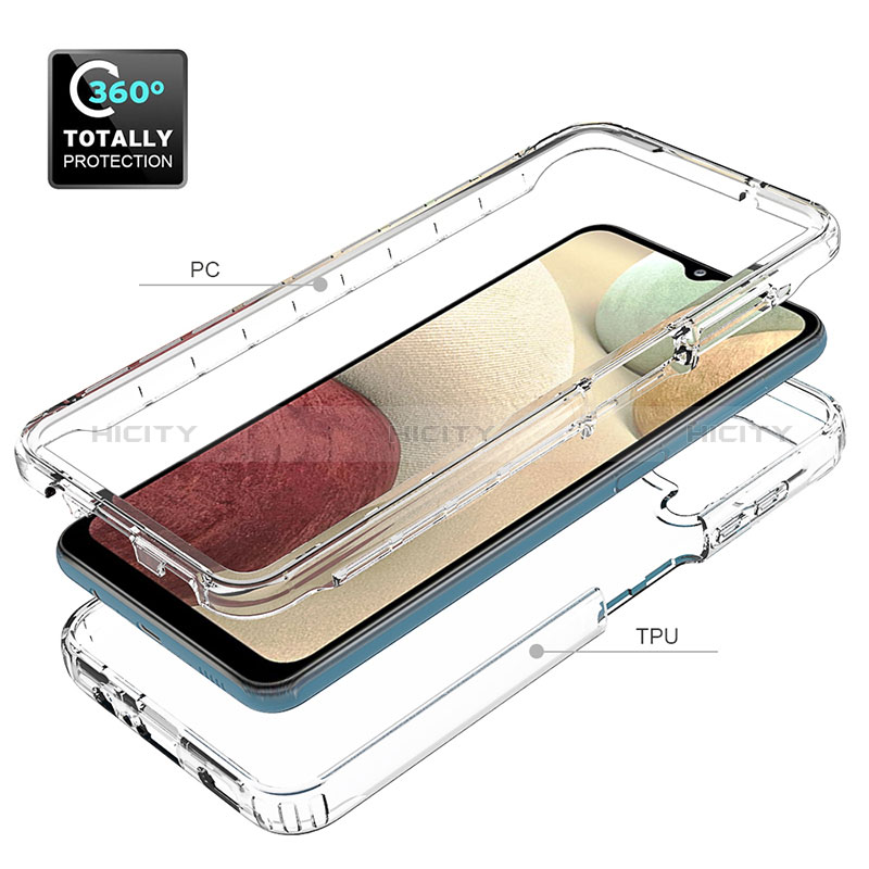 Custodia Silicone Trasparente Ultra Sottile Morbida Cover Fronte e Retro 360 Gradi Sfumato per Samsung Galaxy M12