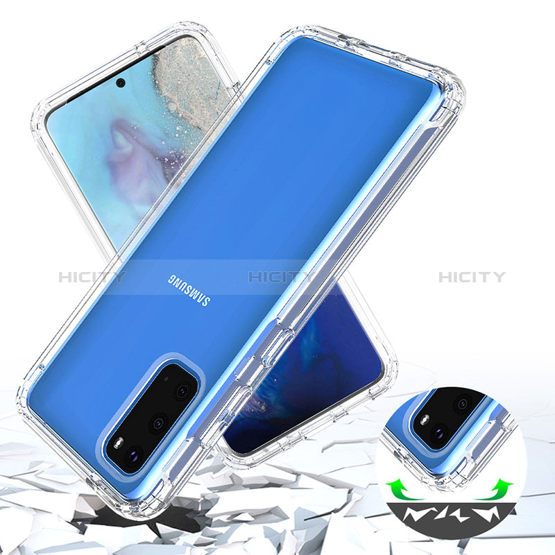 Custodia Silicone Trasparente Ultra Sottile Morbida Cover Fronte e Retro 360 Gradi Sfumato per Samsung Galaxy S20