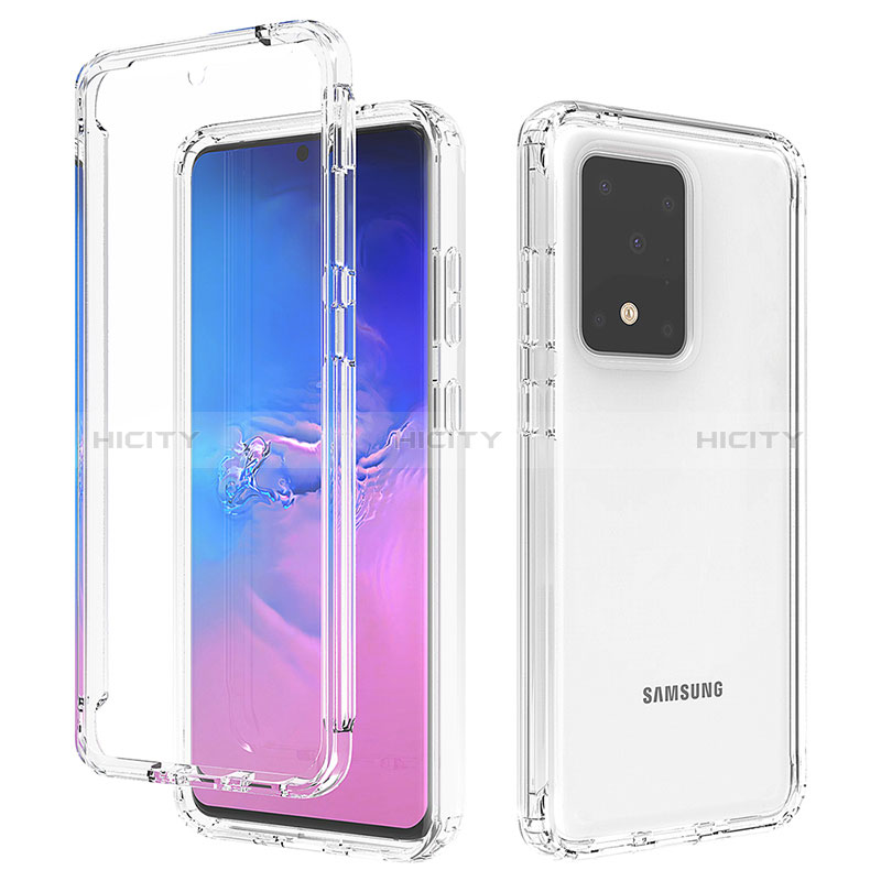 Custodia Silicone Trasparente Ultra Sottile Morbida Cover Fronte e Retro 360 Gradi Sfumato per Samsung Galaxy S20 Ultra 5G