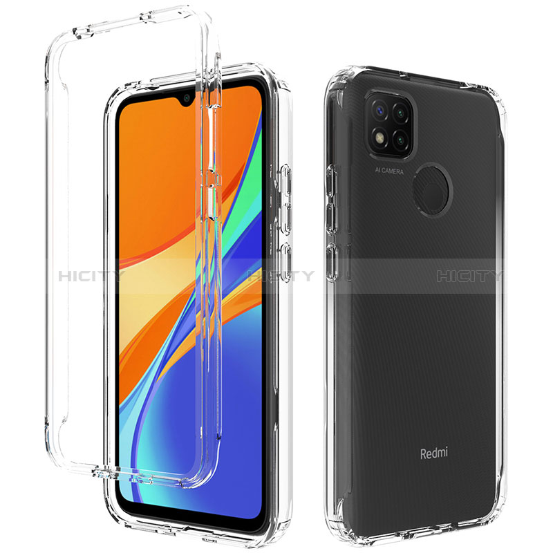 Custodia Silicone Trasparente Ultra Sottile Morbida Cover Fronte e Retro 360 Gradi Sfumato per Xiaomi Redmi 9 Activ Chiaro