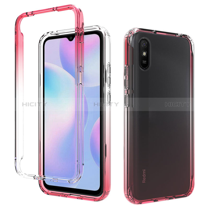 Custodia Silicone Trasparente Ultra Sottile Morbida Cover Fronte e Retro 360 Gradi Sfumato per Xiaomi Redmi 9A