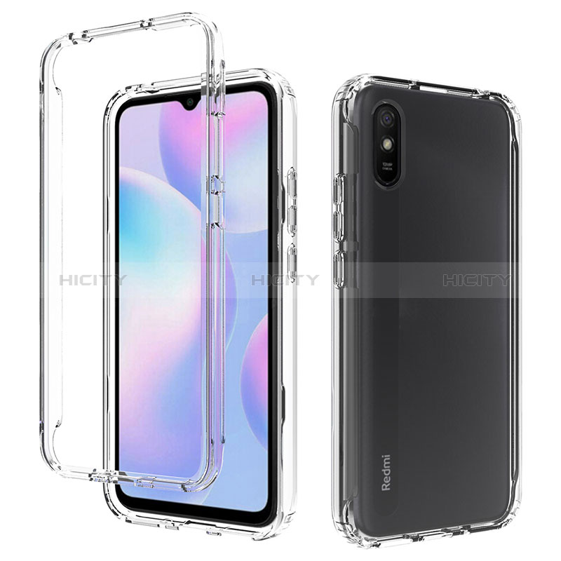 Custodia Silicone Trasparente Ultra Sottile Morbida Cover Fronte e Retro 360 Gradi Sfumato per Xiaomi Redmi 9AT Chiaro