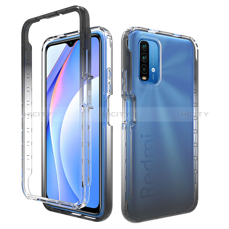 Custodia Silicone Trasparente Ultra Sottile Morbida Cover Fronte e Retro 360 Gradi Sfumato per Xiaomi Redmi 9T 4G