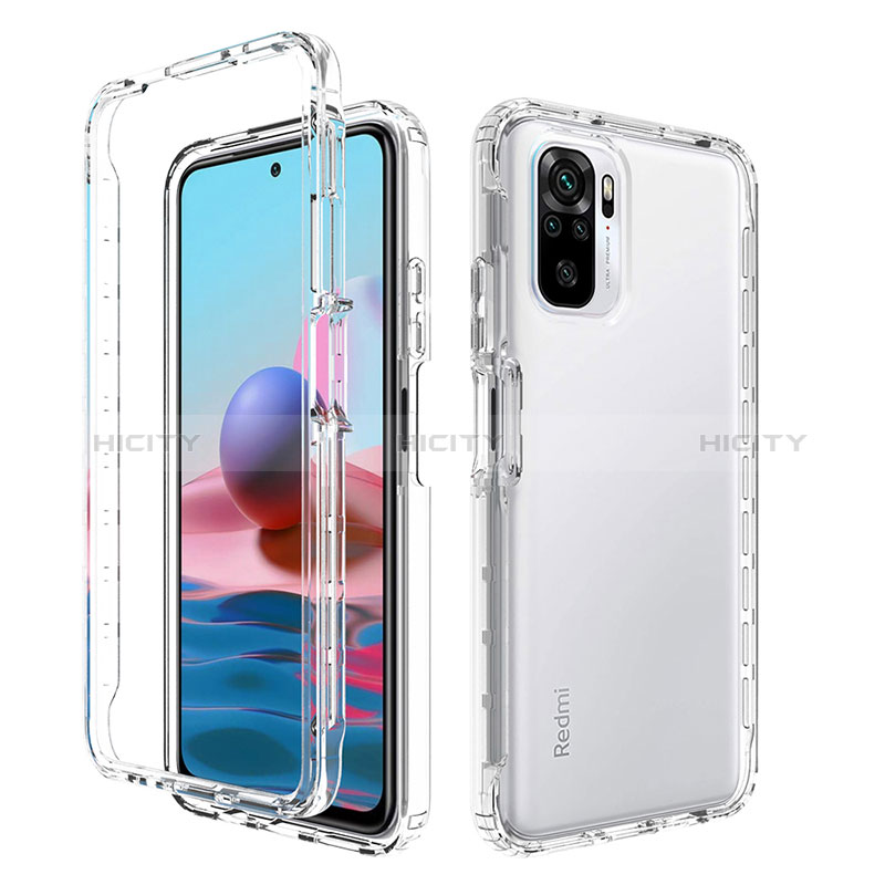 Custodia Silicone Trasparente Ultra Sottile Morbida Cover Fronte e Retro 360 Gradi Sfumato per Xiaomi Redmi Note 10S 4G