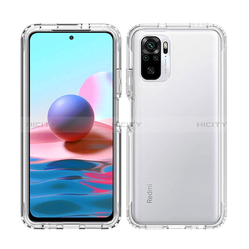 Custodia Silicone Trasparente Ultra Sottile Morbida Cover Fronte e Retro 360 Gradi Sfumato per Xiaomi Redmi Note 10S 4G