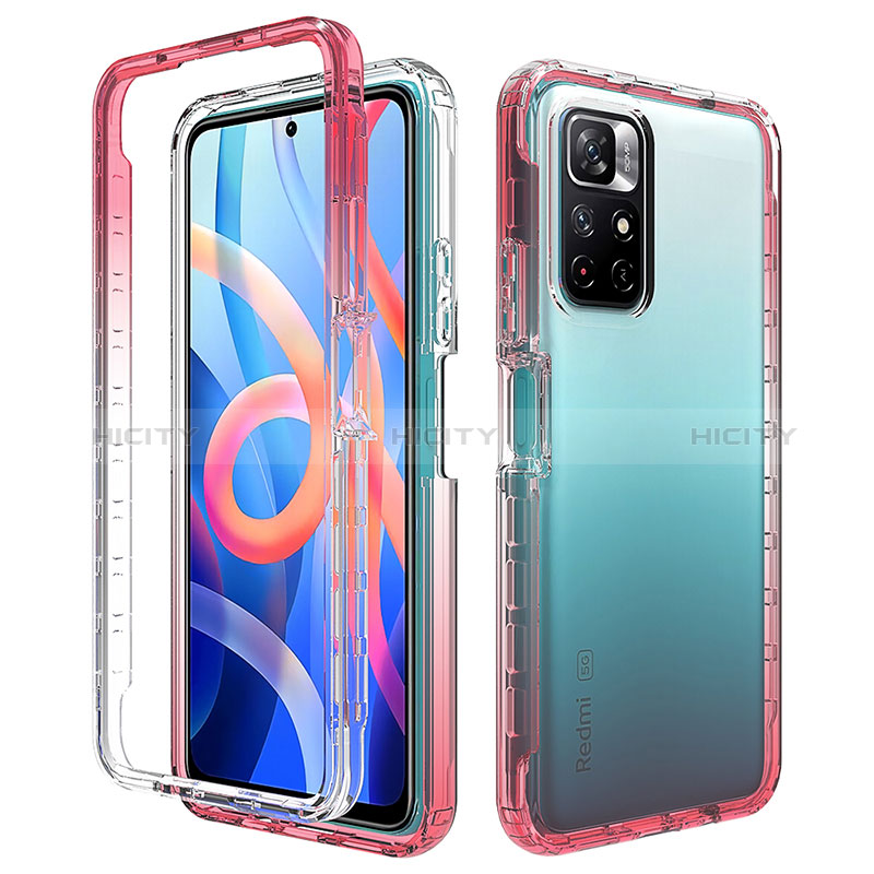 Custodia Silicone Trasparente Ultra Sottile Morbida Cover Fronte e Retro 360 Gradi Sfumato per Xiaomi Redmi Note 11 5G