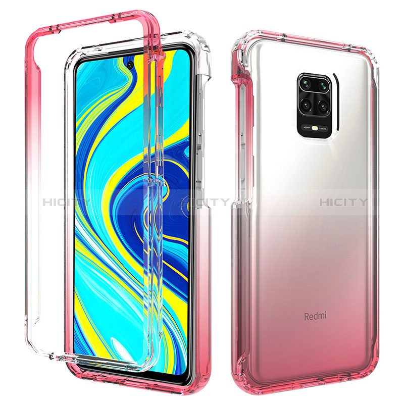 Custodia Silicone Trasparente Ultra Sottile Morbida Cover Fronte e Retro 360 Gradi Sfumato per Xiaomi Redmi Note 9 Pro