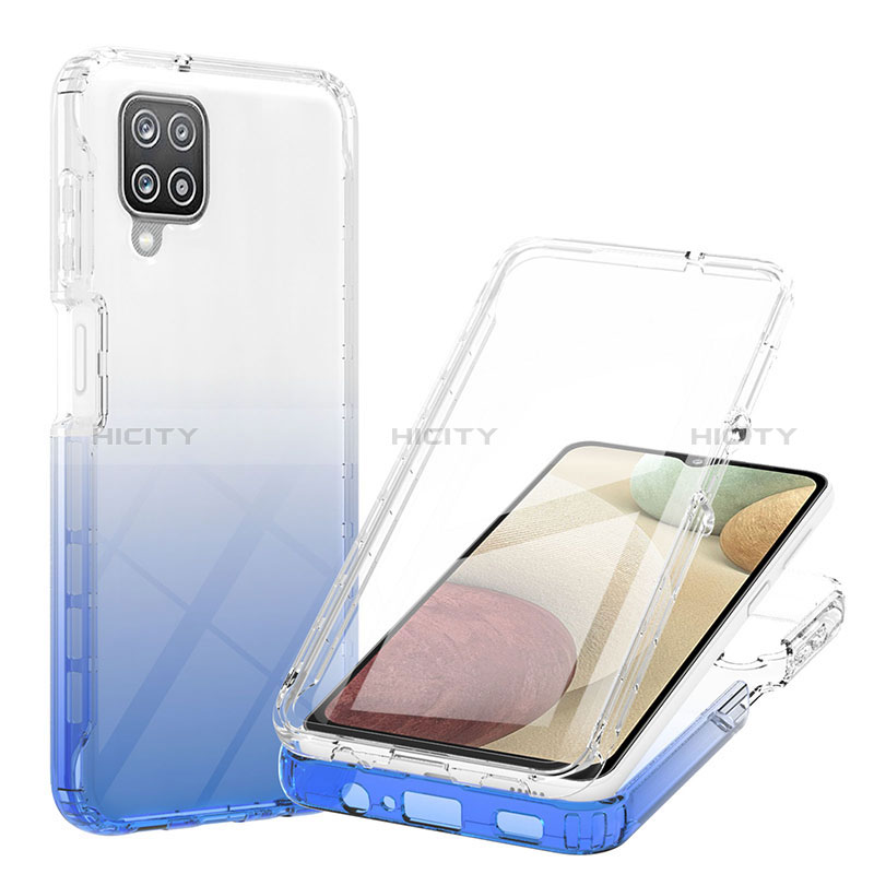 Custodia Silicone Trasparente Ultra Sottile Morbida Cover Fronte e Retro 360 Gradi Sfumato YB1 per Samsung Galaxy A12