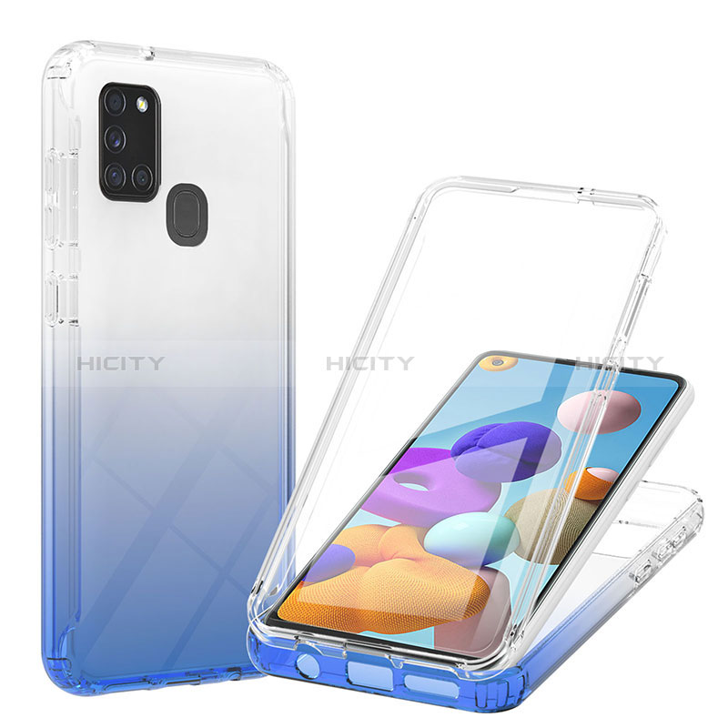 Custodia Silicone Trasparente Ultra Sottile Morbida Cover Fronte e Retro 360 Gradi Sfumato YB1 per Samsung Galaxy A21s