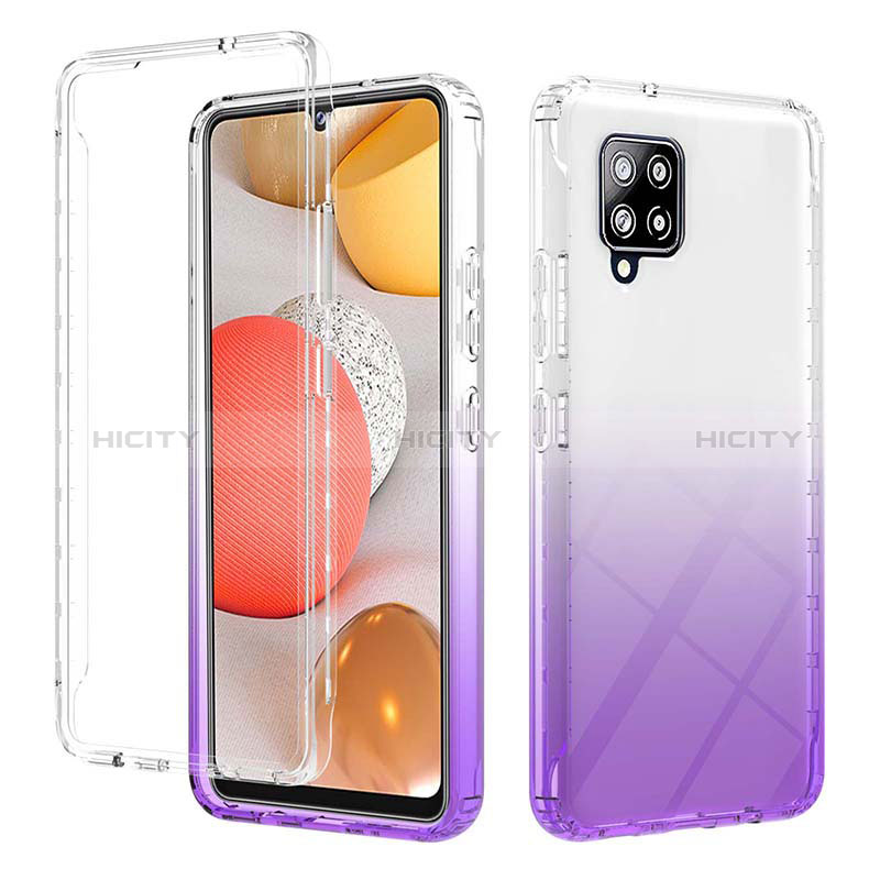 Custodia Silicone Trasparente Ultra Sottile Morbida Cover Fronte e Retro 360 Gradi Sfumato YB2 per Samsung Galaxy A42 5G