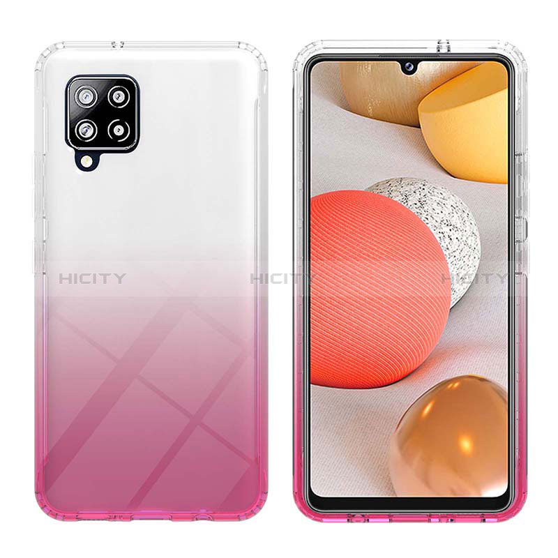 Custodia Silicone Trasparente Ultra Sottile Morbida Cover Fronte e Retro 360 Gradi Sfumato YB2 per Samsung Galaxy A42 5G