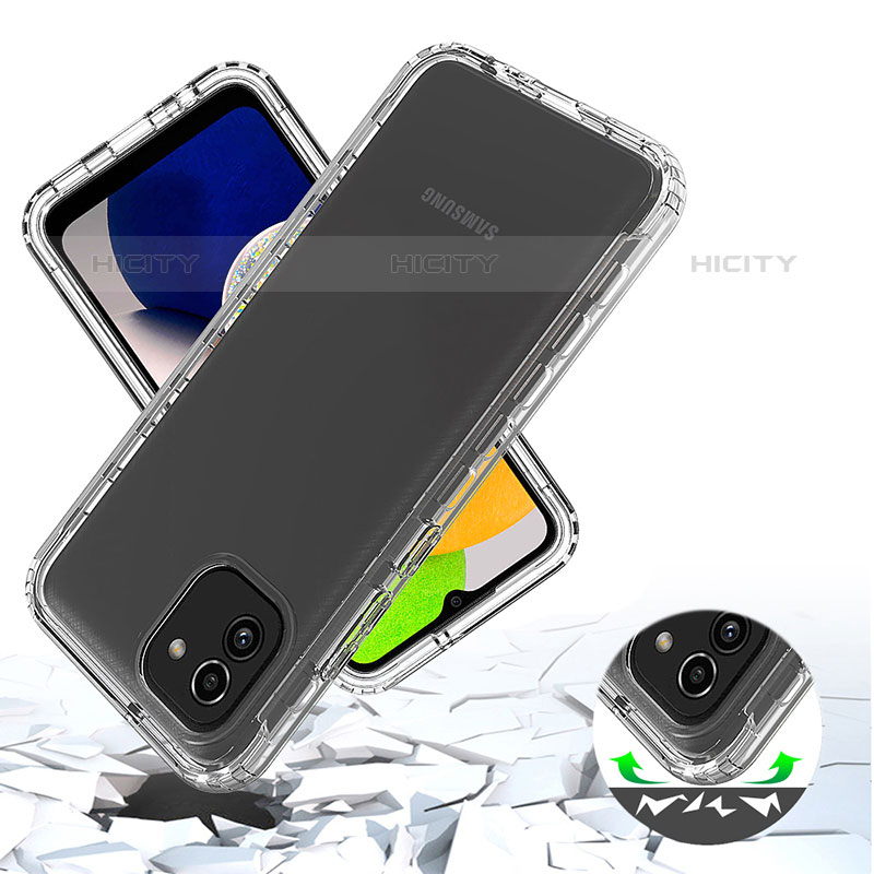 Custodia Silicone Trasparente Ultra Sottile Morbida Cover Fronte e Retro 360 Gradi Sfumato ZJ1 per Samsung Galaxy A03