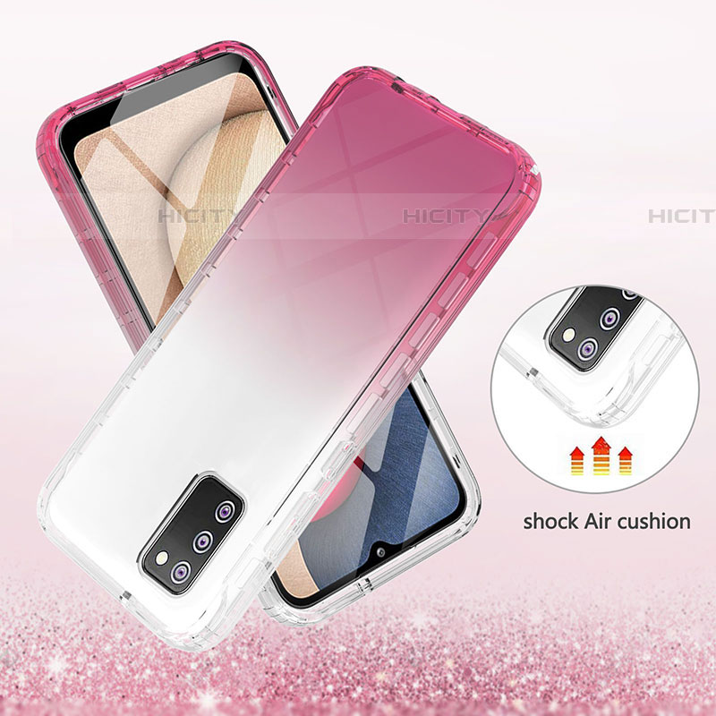 Custodia Silicone Trasparente Ultra Sottile Morbida Cover Fronte e Retro 360 Gradi Sfumato ZJ1 per Samsung Galaxy A03s