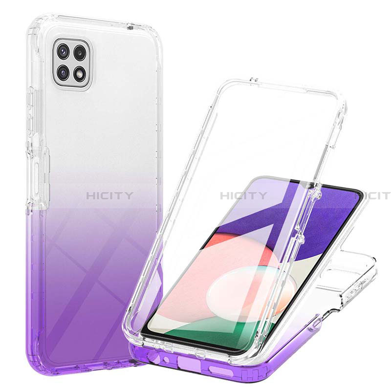 Custodia Silicone Trasparente Ultra Sottile Morbida Cover Fronte e Retro 360 Gradi Sfumato ZJ1 per Samsung Galaxy A22 5G