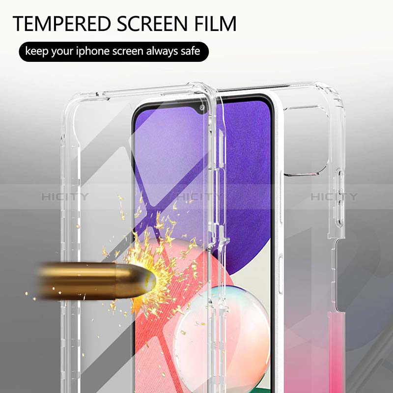 Custodia Silicone Trasparente Ultra Sottile Morbida Cover Fronte e Retro 360 Gradi Sfumato ZJ1 per Samsung Galaxy A22s 5G