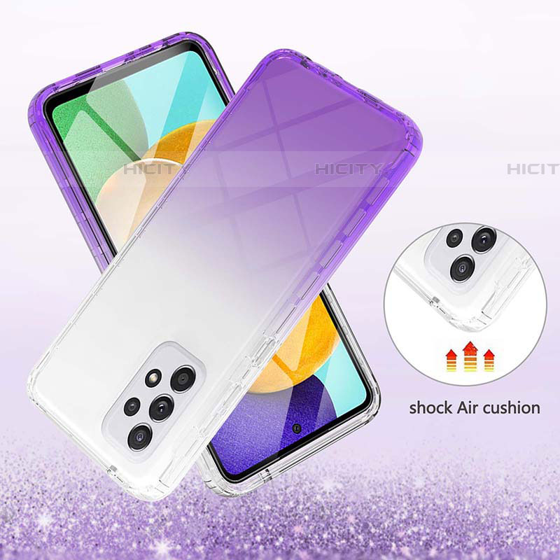 Custodia Silicone Trasparente Ultra Sottile Morbida Cover Fronte e Retro 360 Gradi Sfumato ZJ1 per Samsung Galaxy A52 5G